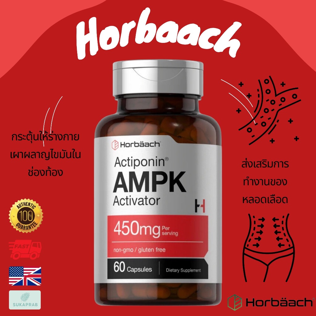 พร้อมส่ง Horbaach AMPK Metabolic Activator 450mg | 60 Capsules