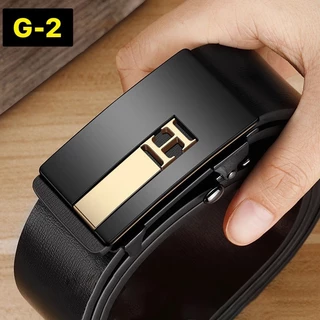 เข็มขัดผู้ชาย เข็มขัดหัวโลหะแข็งแรง หัวคลิกอัตโนมัติ#G-3888