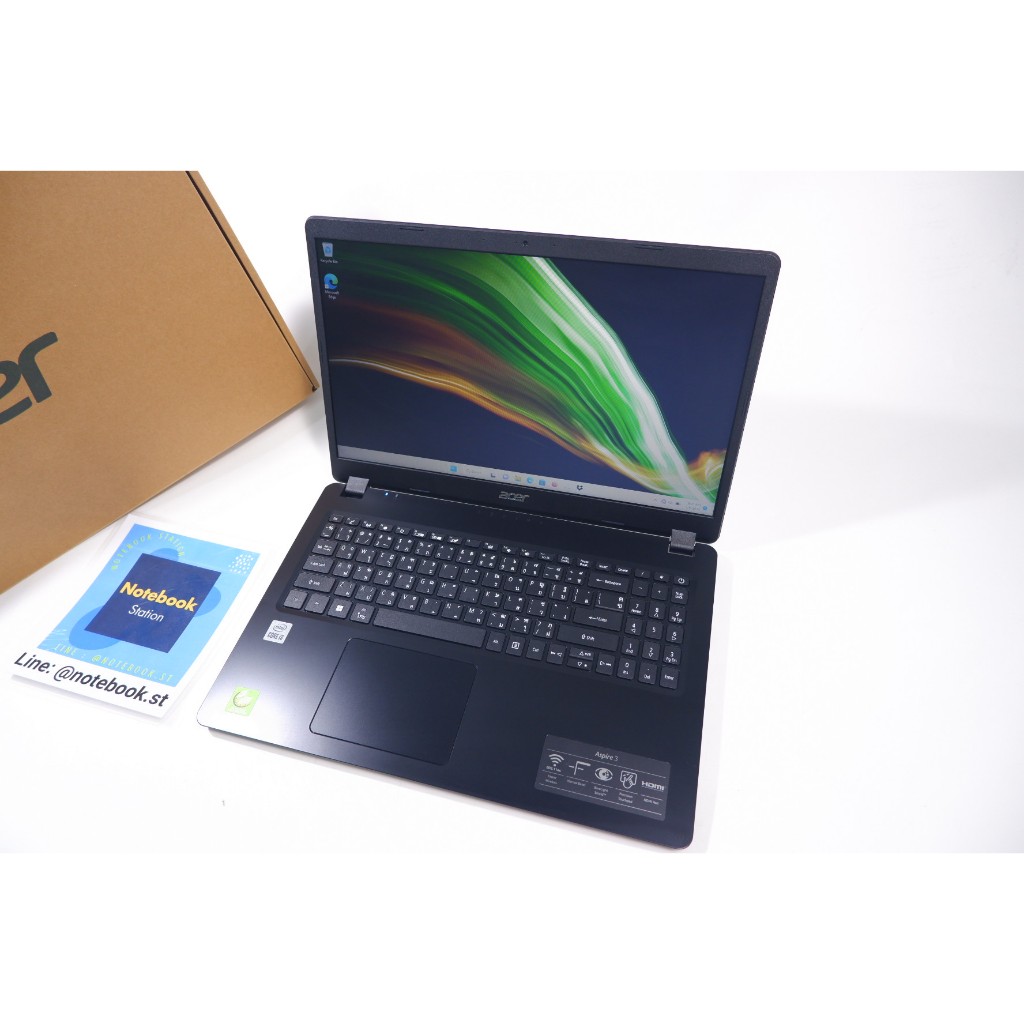 (ของใหม่)Acer Aspire3 i3-1005G1 SSD512 Ram4 จอ15.6 HD IPS อุปกรณ์ครบกล่อง พร้อมประกันศูนย์ ขายเพียง 