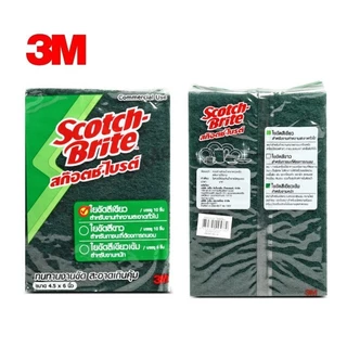 สก๊อตช์-ไบรต์™ 3M ของแท้ แผ่นใยขัดสีเขียว เบอร์ 96 ขนาด 4.5X6 นิ้ว(10ชื้น) ไซส์เล็ก