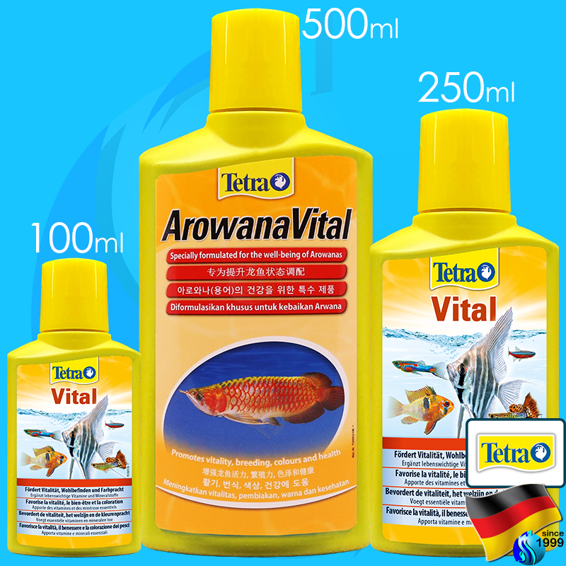 Tetra Vital 100ml 250ml / ArowanaVital 500ml วิตามินสำหรับปลา aqua fish vitamin เร่งสีปลา เพื่อสุขภาพ