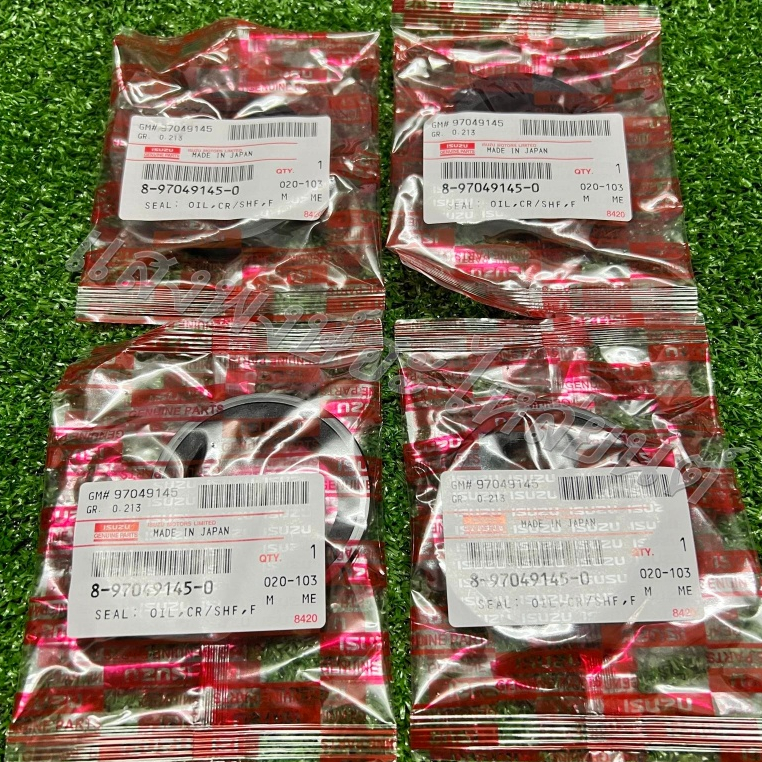 ซีลข้อเหวี่ยงหน้า แท้ศูนย์ ISUZU KBZ / TFR / S.250 / D-MAX 4JA1, 4JB1, 4JH1, 4JJ1, 4JK1 สักหราด รหัสแท้ 8-97049145-0