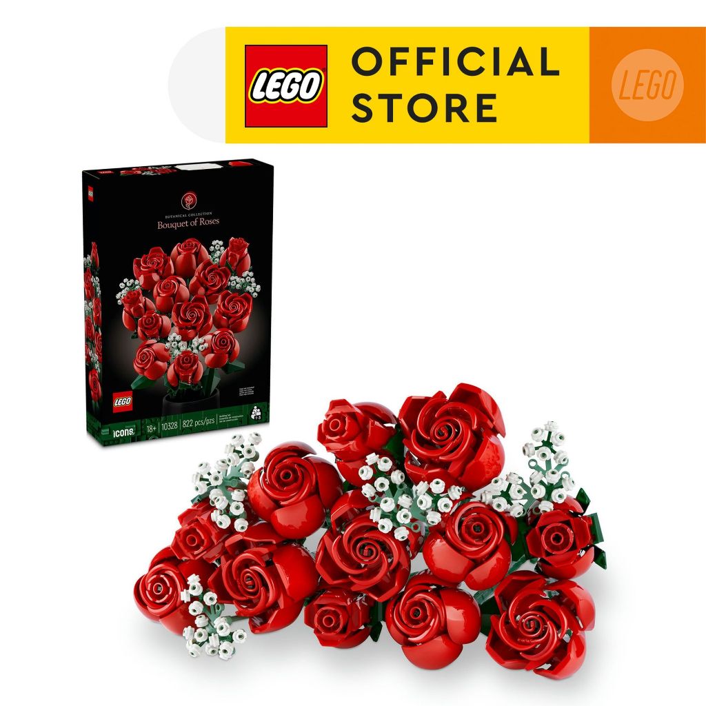 LEGO Icons 10328 Bouquet of Roses Building Set (822 Pieces)