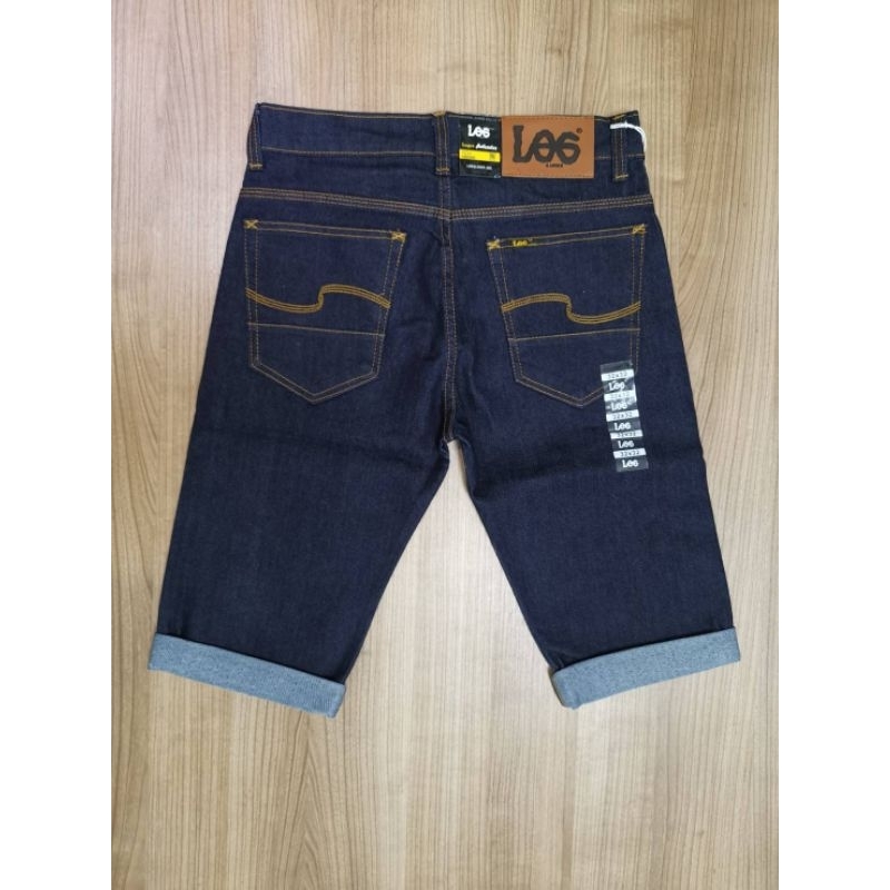 กางเกงขาสั้นเป้าซิปผ้ายืด 14oz