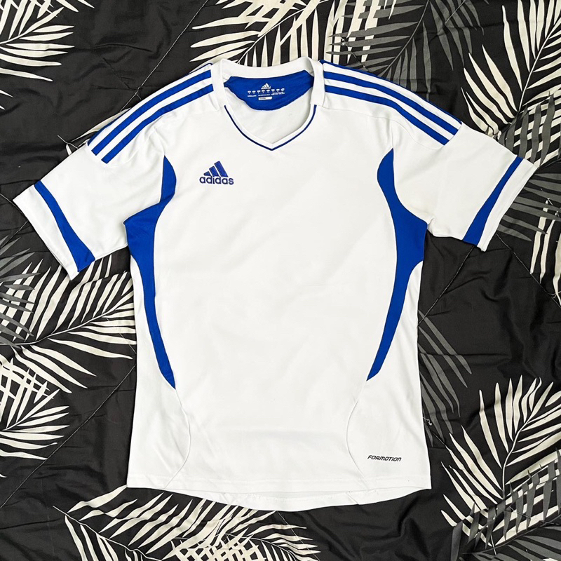 เสื้อกีฬามือสอง ASIDAS สีขาวแถบน้ำ แท้💯