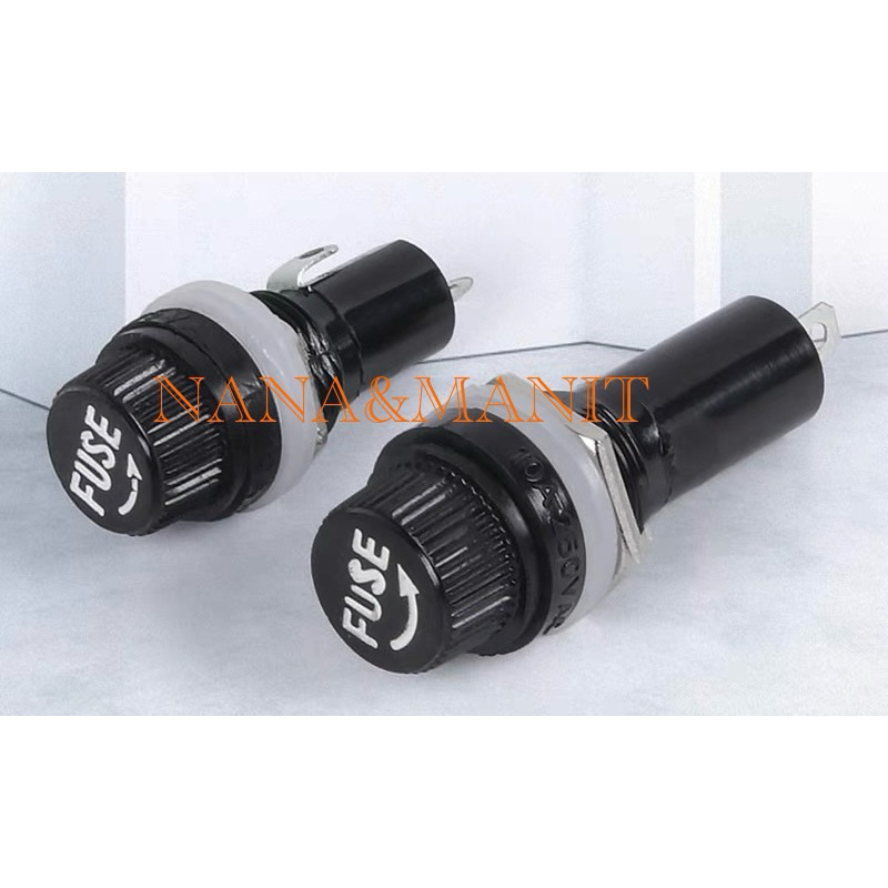 Fuse Holder รางฟิวส์ ฐานฟิวส์ กระบอกฟิวส์ 5x20 mm 6x30 mm ราคาต่อ 1 ชิ้น