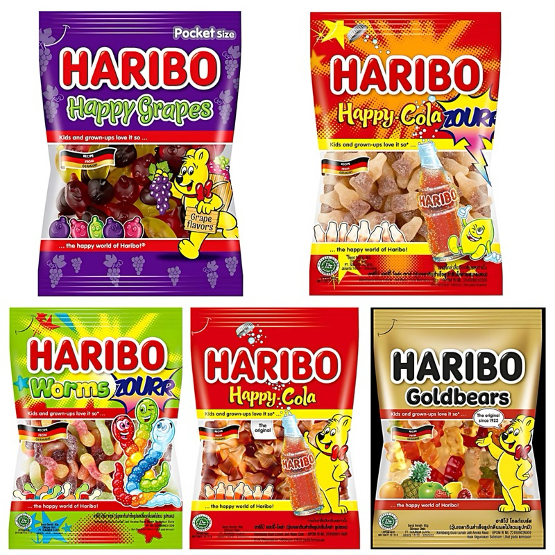 Haribo กัมมี่ เจลลี่ ฮาริโบ้ ขนาด 80 กรัม (เลือกรสได้)