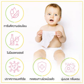 ทิชชู่เปียก สำหรับเด็ก 1 แพ็ค 80 แผ่น BabyWipes