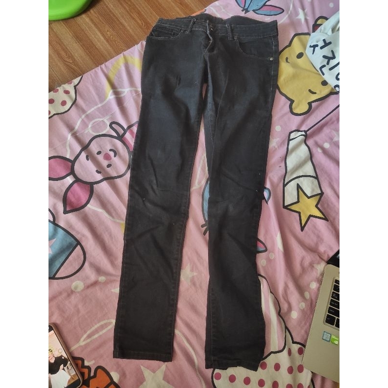 กางเกงยีนส์สีดำ maximus loma