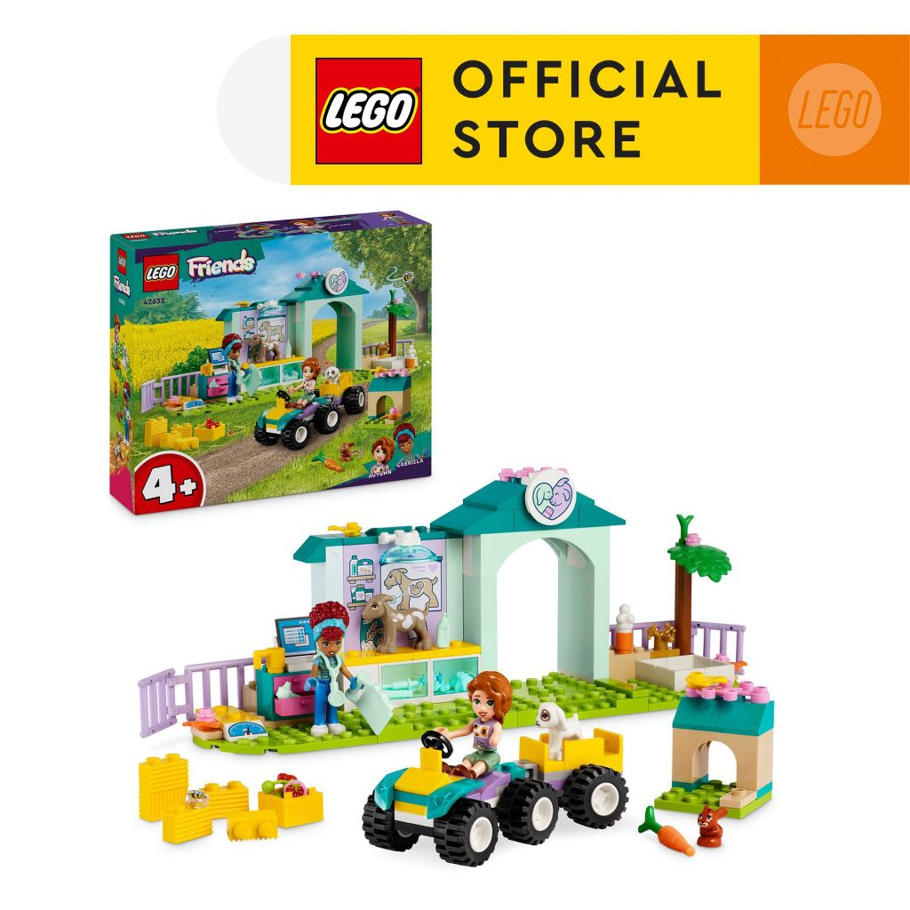 LEGO Friends 42632 Farm Animal Vet Clinic Toy (161 Pieces)