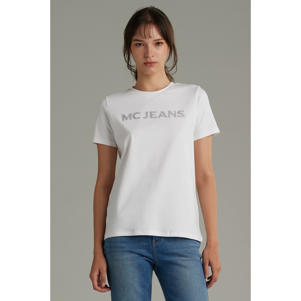 Mc jeans เสื้อยืดผู้หญิง คอกลม  MTSZB67