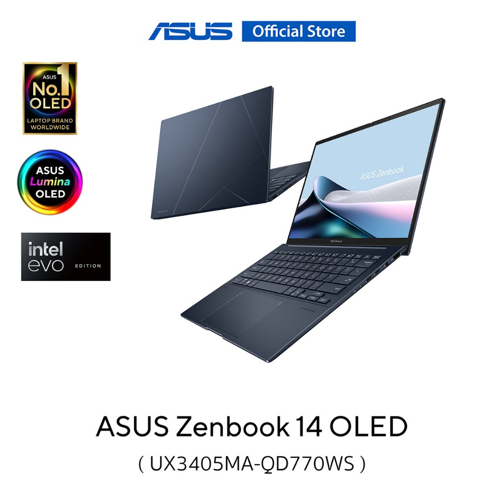 ASUS Zenbook 14 OLED (UX3405MA-QD770WS) 14" FHD (1920x1200) OLED, Intel Ultra7-155H, 16GB, 1TB SSD, 