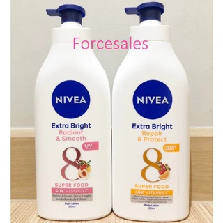 NIVEA นีเวีย เอ็กตร้า ไวท์ เฟิร์ม / เรเดียนท์ แอนด์ สมูท โลชั่น 550 มล/รีแพร์ แอนด์ โพรเทค บอดี้ โลชั่น เอสพีเอฟ30พีเอ++