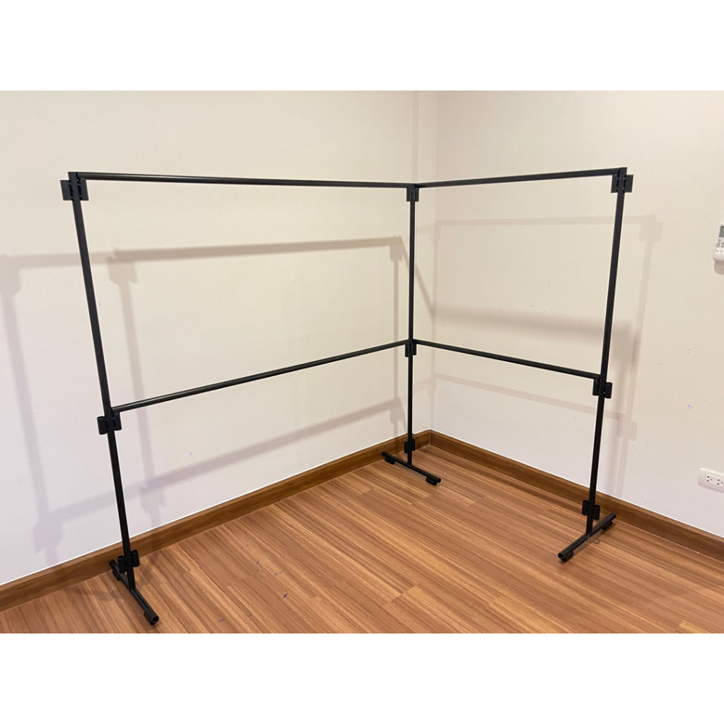 ราวตากผ้าโครงเหล็กแบบ2ระดับ สูง150cm.xยาว 3 เมตร.ท่อใหญ่1"(ขนาดตัวเลือก สูงxยาว)