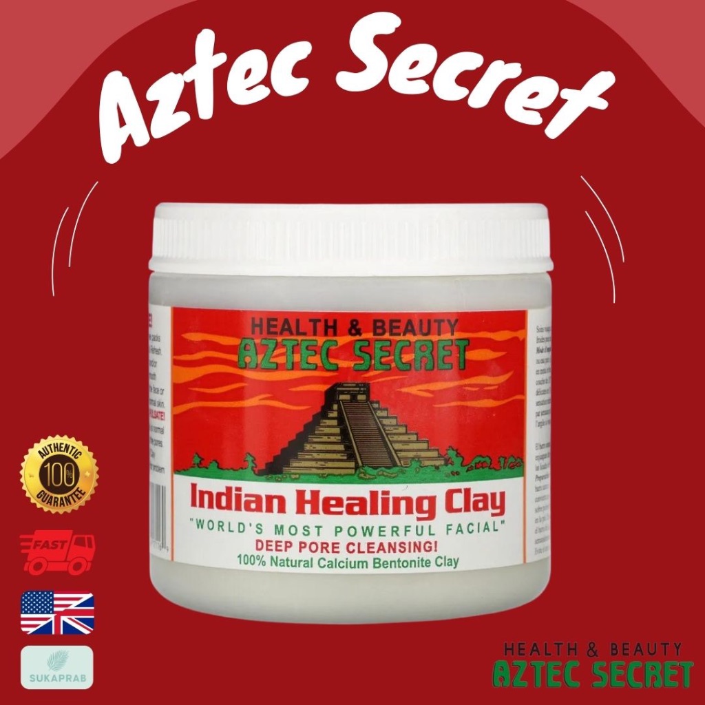 พร้อมส่ง Aztec Secret Indian Healing Clay ผงโคลน ขับพิษสิว ดูดซับของเสียในผิว ทำความสะอาดรูขุมขน
