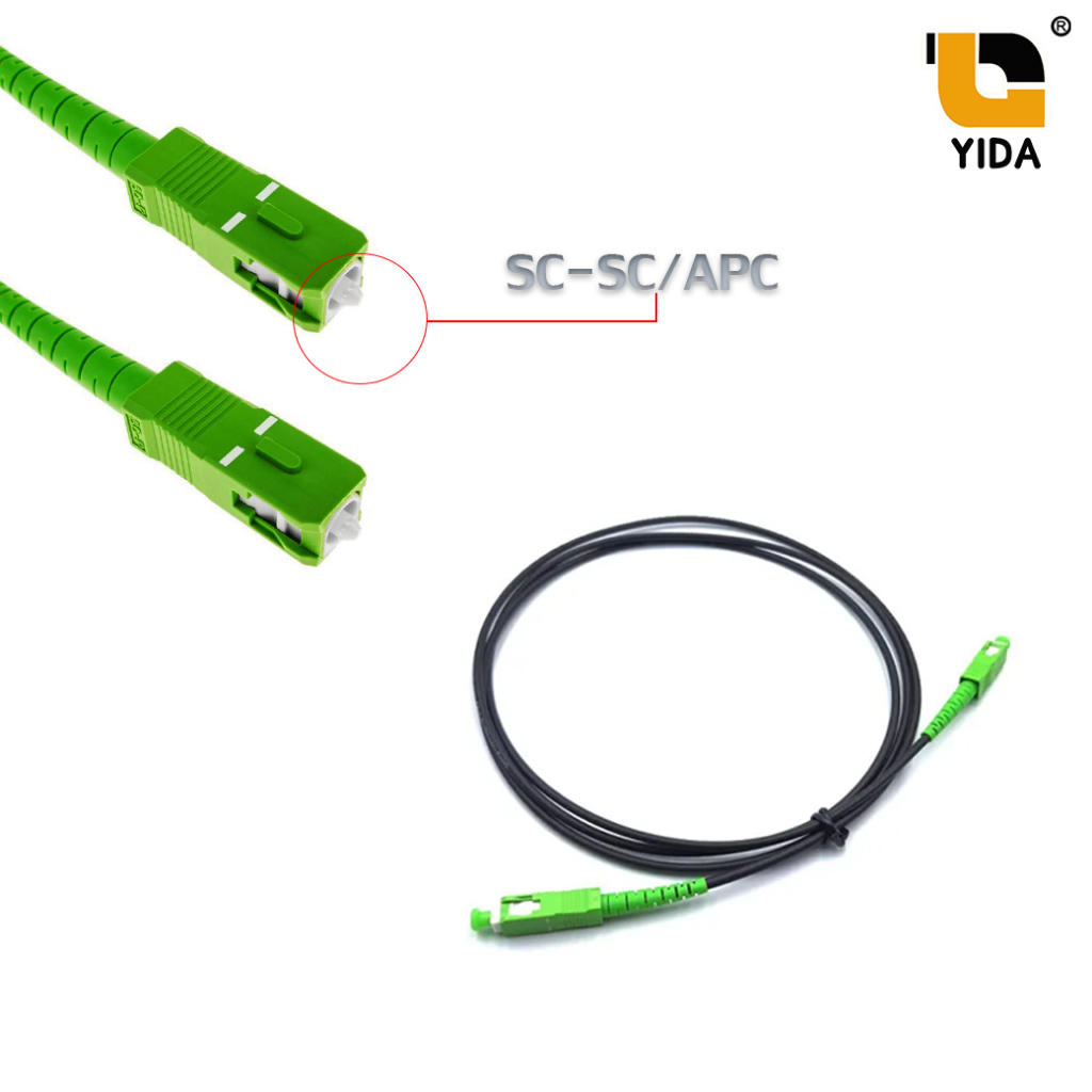 [พร้อมส่งจากไทย] สายสำเร็จรูป Patch Cord Fiber สายไฟเบอร์ ออฟติก SC-SC/APC ความยาว 3 เมตร