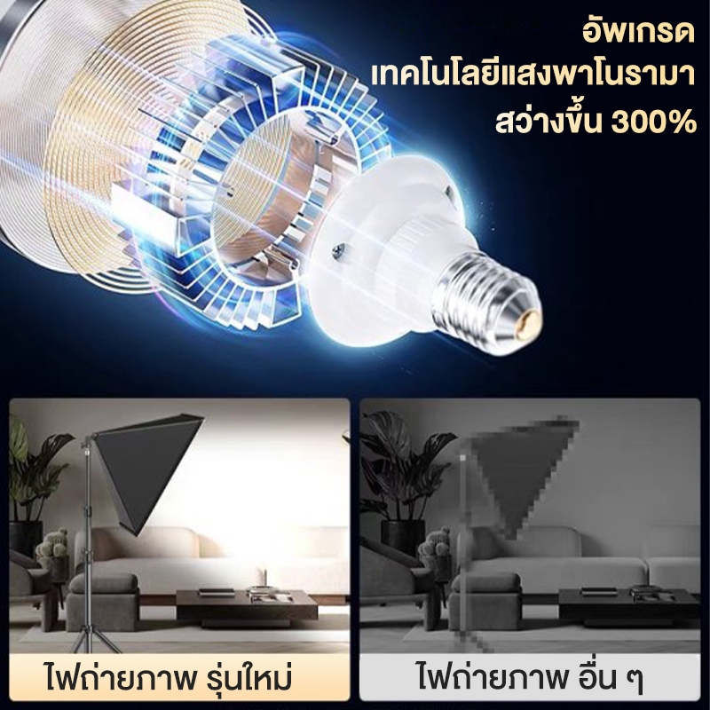 【จัดส่งฟรี】ไฟสตูดิโอ ไฟต่อเนื่อง สตูดิโอถ่ายภาพ ไฟ LED เติมแสง ไฟไลฟ์สด ไฟถ่ายภาพ พร้อมหลอดไฟE27