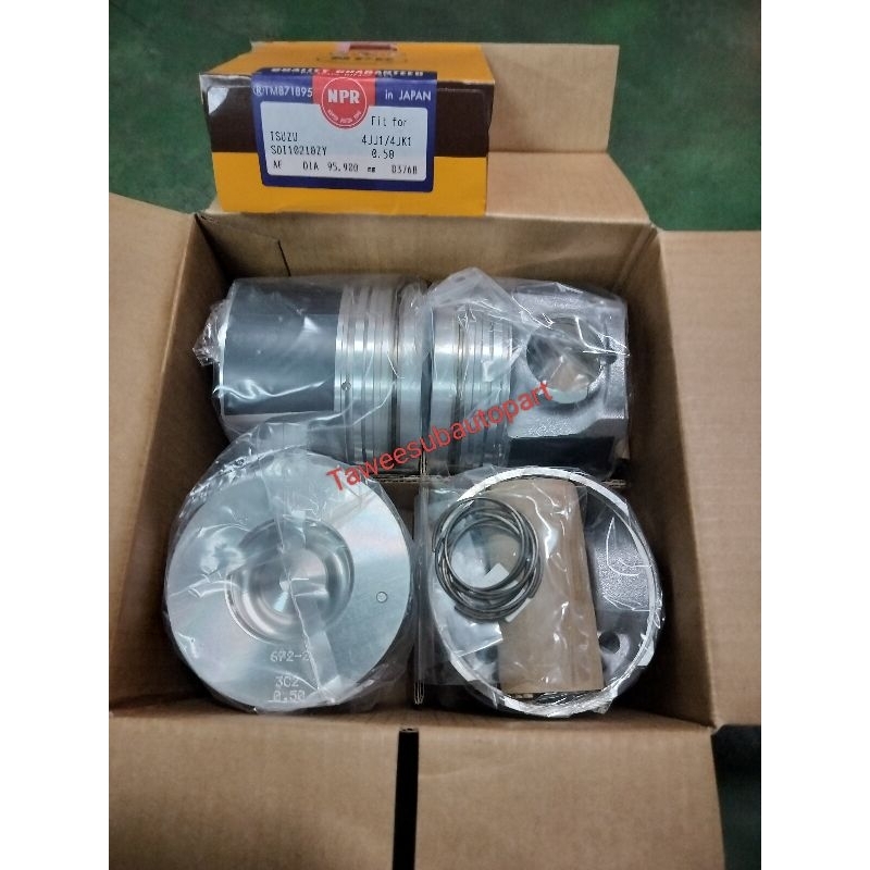ลูกสูบ + แหวน D-MAX'2005-2011 4JK1 0.50 ร่องเหล็ก เกรดญี่ปุ่น (ยกชุด2อย่าง) 8-97355672-2/0.50+SDI10210/0.50