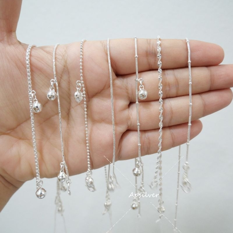 สร้อยข้อเท้าเงินแท้925