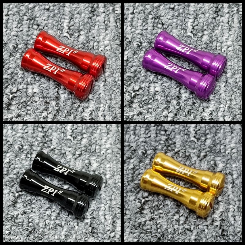 KNOB น็อปแต่งรอกอลูมิเนียม สกรีน ZPI" แบบกระบอกเล็ก น้ำหนักเบาข้างละ 2.6 กรัม