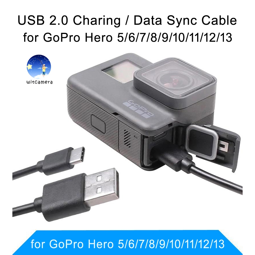 USB 2.0 Charging/Data Sync Cable for GoPro 5/6/7/8/9/10/11/12/13 สายชาร์จ/สายข้อมูลUSB 2.0สำหรับGP 5/6/7/8/9/10/11/12/13