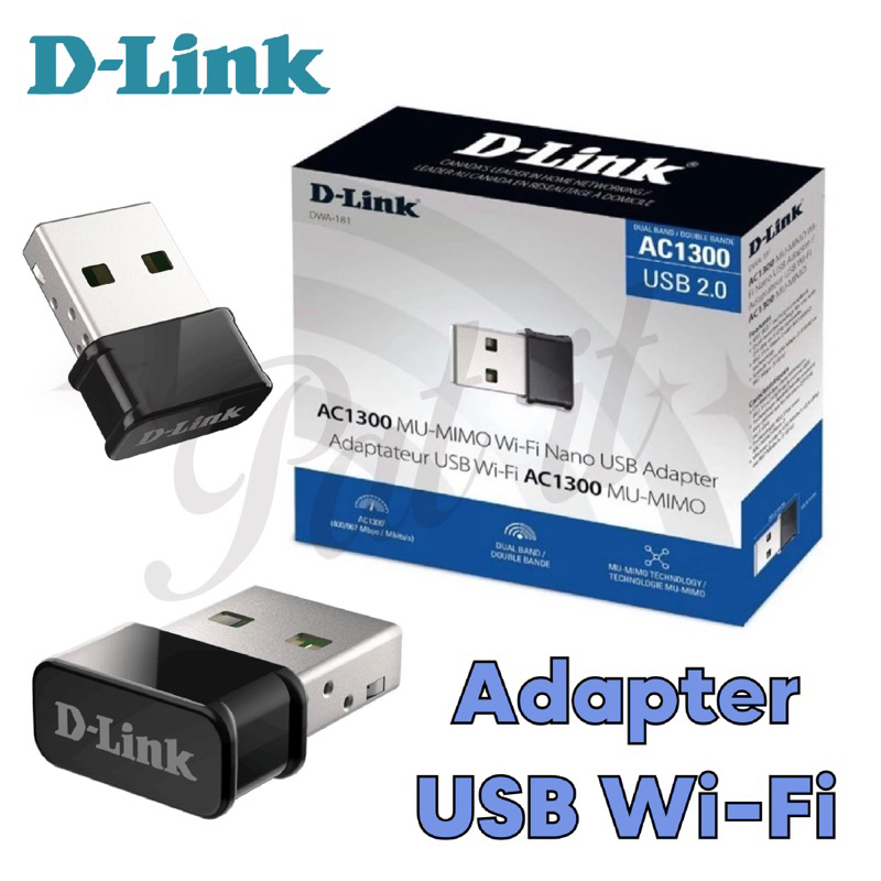 D-LINK DWA-181 AC1300 MU-MIMO Wi-Fi Nano USB Adapter