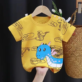 WW15 เสื้อยืดเด็ก เสื้อเด็ก3เดือน-5ปี ผ้าคอตตอนใส่สบาย ภาพการ์ตูน