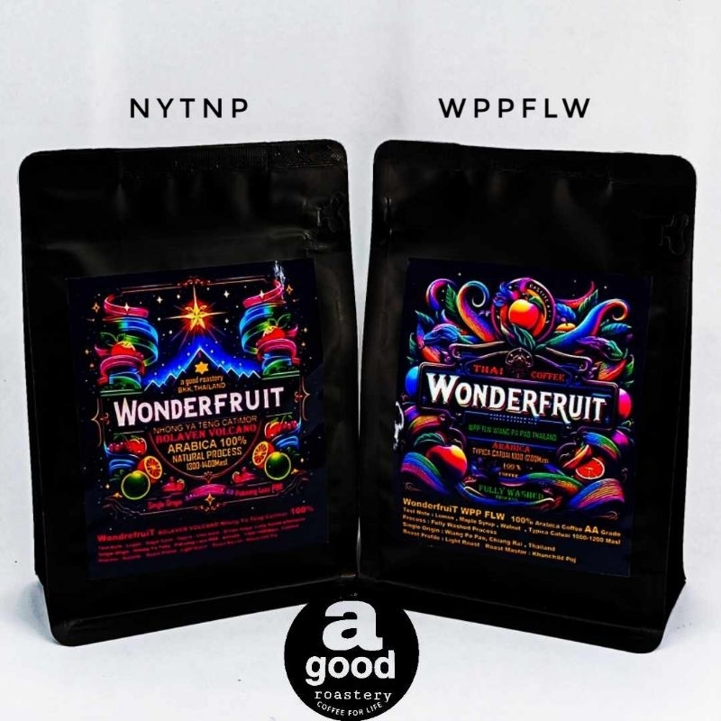WonderfruiT 100% Specialty Grade​ ARABICA​ Coffee เมล็ดกาแฟคั่ว อาราบิก้า  ไม่แต่งกลิ่น​ ไร้สารเคมี​ ธรรมชาติ​100%