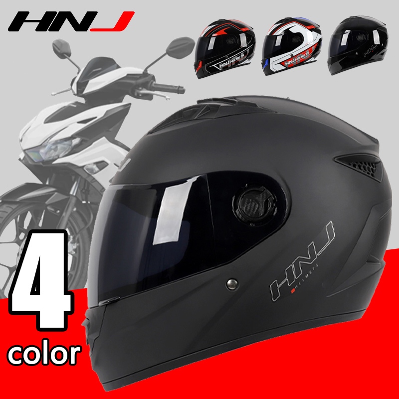 HNJ Motorcycle Helmet ABS Full Face Helmet High Strength Breathable and Comfortable Cycling Helmet