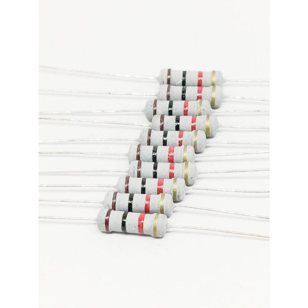 10pcs ตัวต้านทาน 1W 5% ฟิล์มคาร์บอน 4.7 1K 10K 100 120 220 120k 10 22 2.2 10K 100K resister