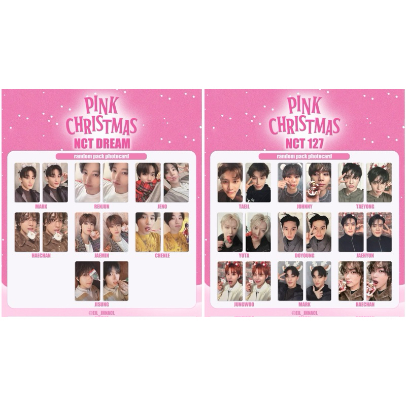 พร้อมส่ง แกะแล้ว NCT DREAM NCT 127 Pink Christmas2023 Trading Card