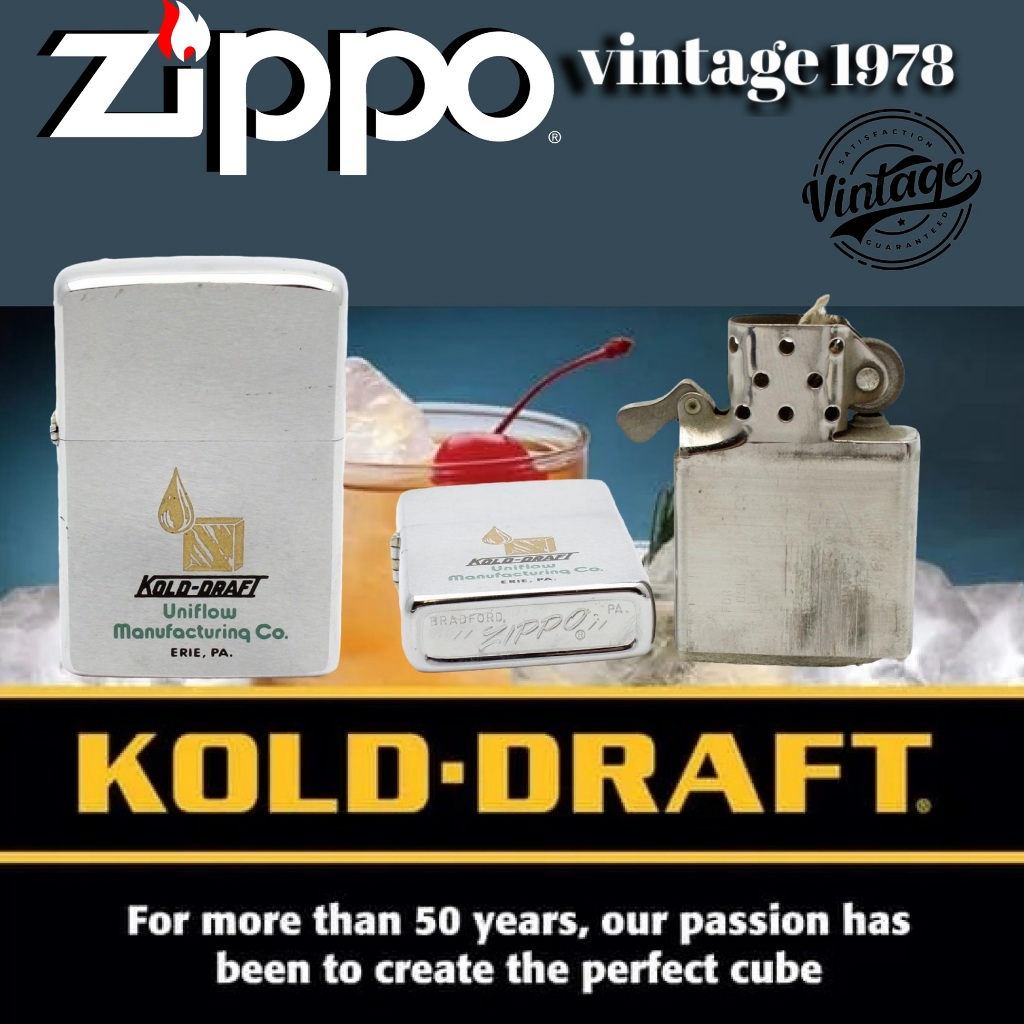 VINTAGE - Zippo Kold Draft, 100% ZIPPO Original from USA, USED. Year 1978