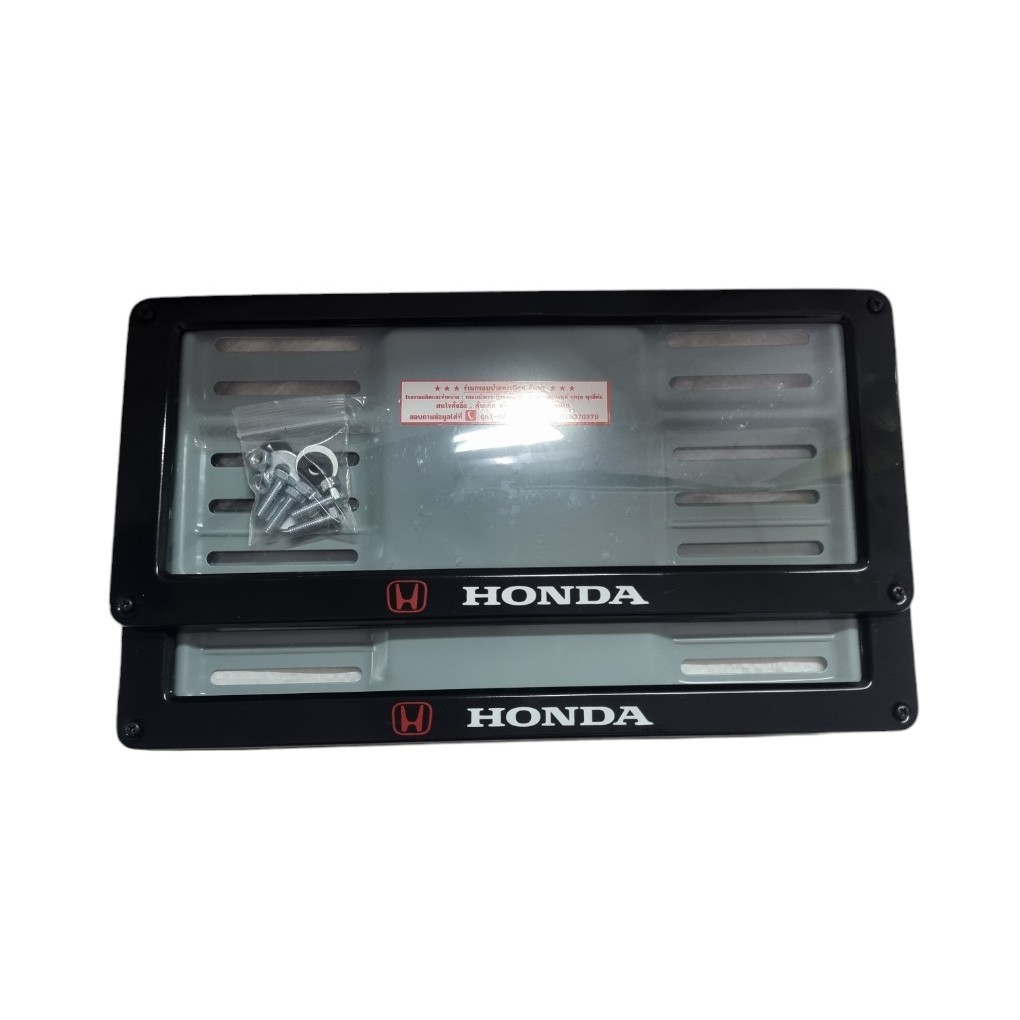 กรอบป้ายทะเบียนรถเหล็กเคลือบดำหนาที่สุด!+พร้อมเเผ่นใสกันฝุ่น BYD,TOYOTA,HONDAน๊อตดำคลาสสิคสุดทันสมัยมียางรองกันกระเเทก!!