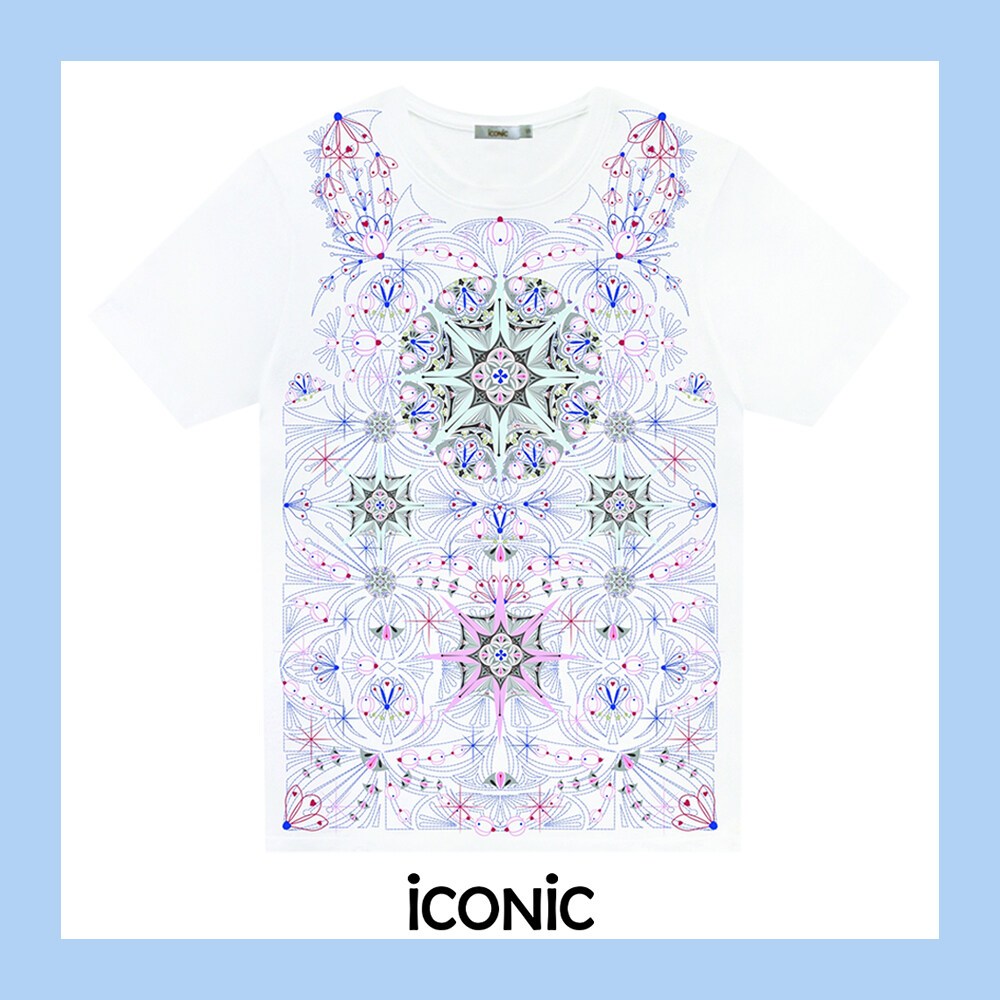iCONiC SCOPE T-SHIRT #6287 เสื้อยืด พิมพ์ลาย เข็มทิศ สีเทา