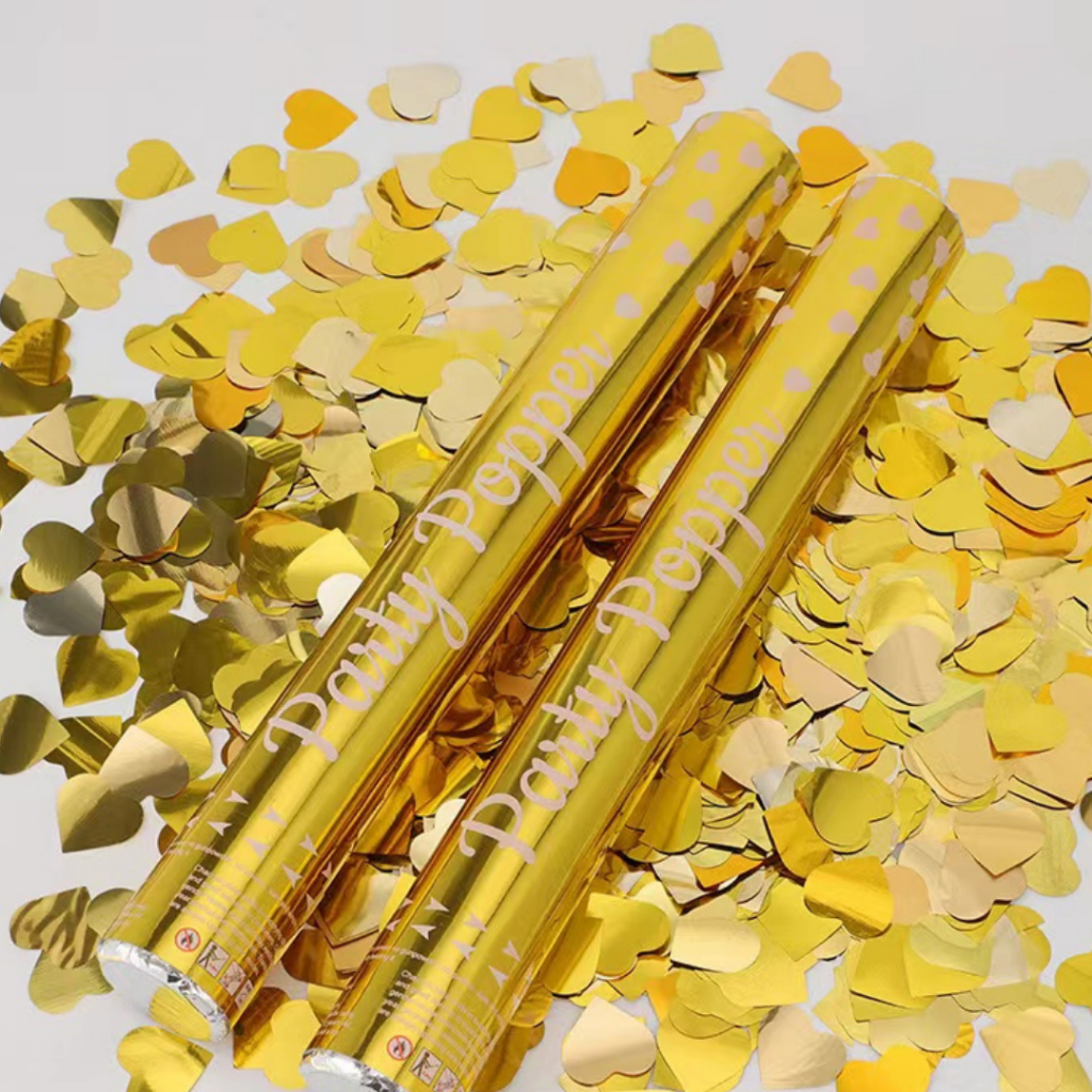พลุกระดาษ paper shoot สีทอง เงิน โรสโกลว์ ขนาด 30cm สวยอลังมาก พร้อมส่งจากไทยค่า