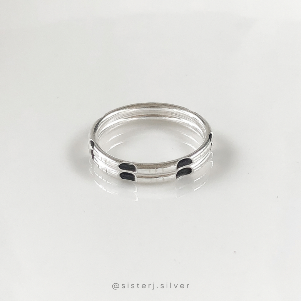 Sister J | silver925 | แหวนเงินแท้ | basic ring 2 row