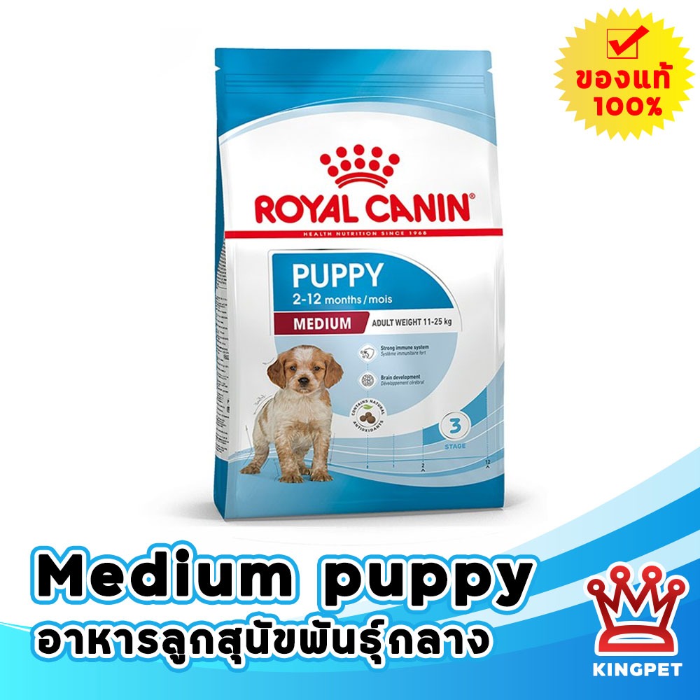 หมดอายุ [09/2027] ROYAL CANIN Medium puppy 4 KG ลูกสุนัขพันธุ์กลาง (pre-order)