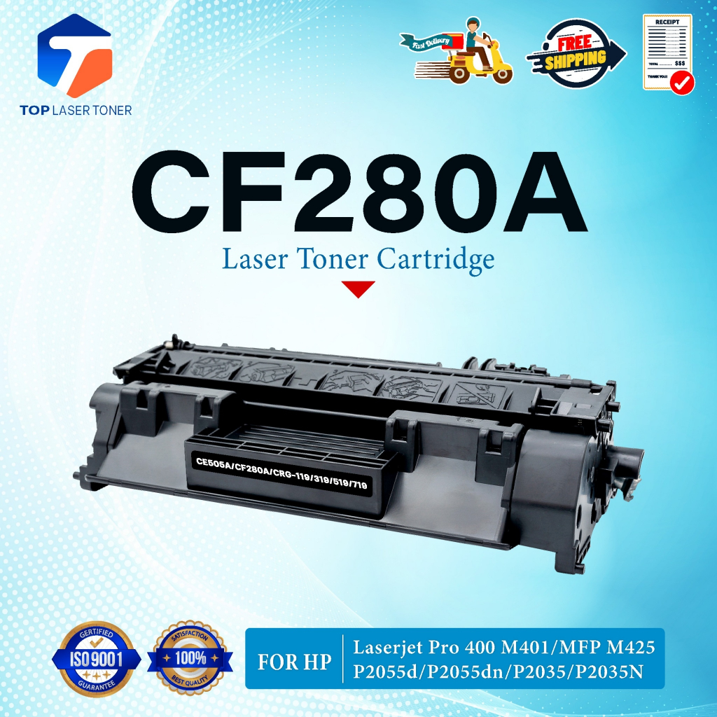 หมึกเทียบเท่า CF280A CF-280A 280A 280 CF280A 80A 80 CF280 (CE505A) FOR HP LaserJet Pro 400 Printer M
