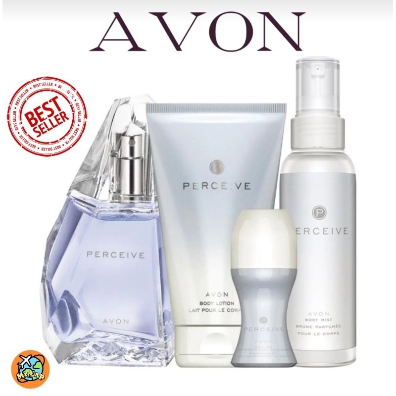 Avon Perceive Set For Women - EDP 50 ML + Body Lotion 125 ML + Body Spray 100 ML + Roll-on 50 ML