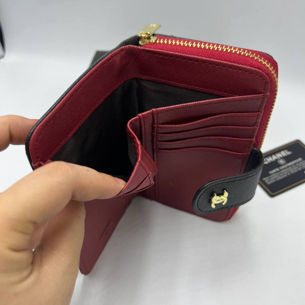 มาใหม่ กระเป๋าสตางค์ รุ่น2in1ขนาด6นิวมีช่องซิปช่องใส่แบงค์ได้ไม่ต้องพับงานสวยมีอุปกรณ์ครบพร้อมกล่อง