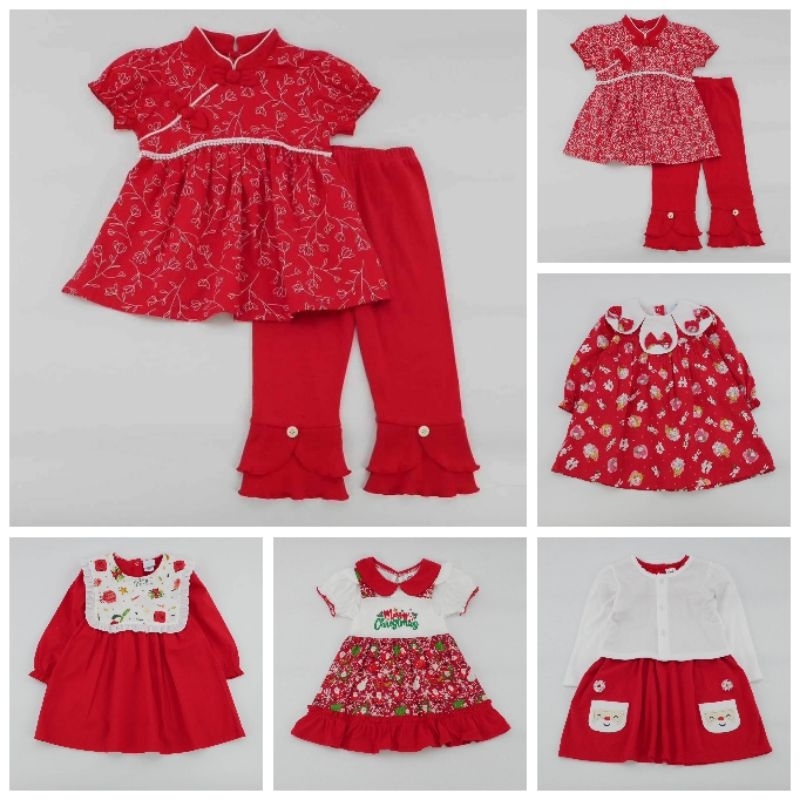 🎯 ชุดเด็ก ตรุษจีน/ปีใหม่  แบรนด์ BNOและแบรนด์อื่นๆ ผ้าคอตตอน นุ่ม ลายน่ารัก size 12m-5T