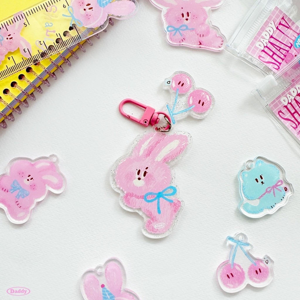 DADDY | Shally Keychain Set พวงกุญแจ Acrylic สุดน่ารัก - รูปที่ 4