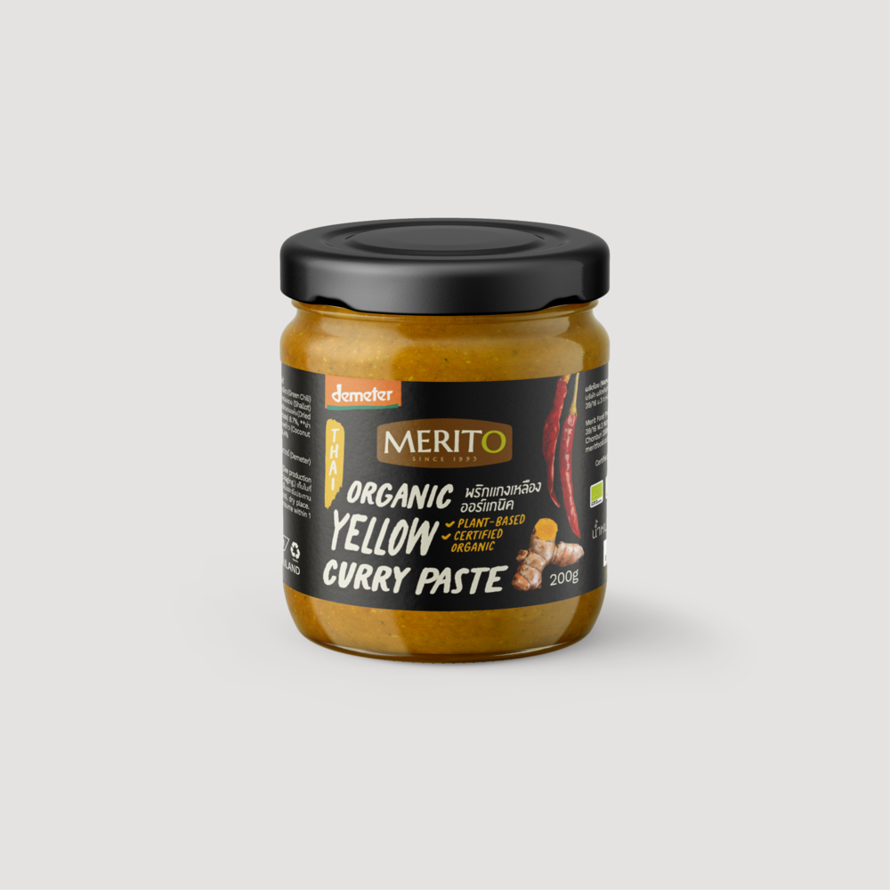 MeritO Organic Yellow Curry Paste 200g. (เมอริโต้ พริกแกงเหลืองออร์แกนิค 200 กรัม)