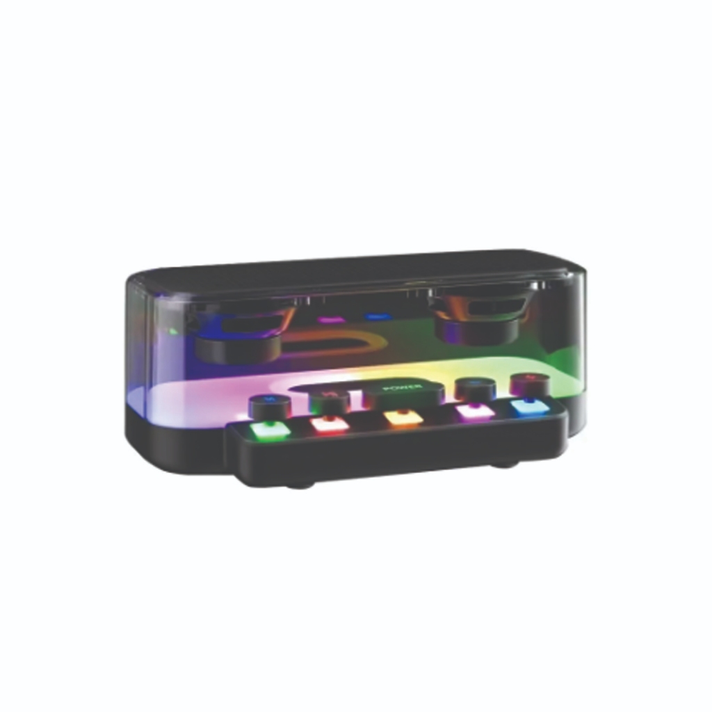 ลำโพงบลูทูธ Wireless Z5 MINI พร้อมไฟ LED เปลี่ยนสีตามจังหวะเพลง ปุ่มการใช้งานมาในรูปแบบของคีย์บอร์ด