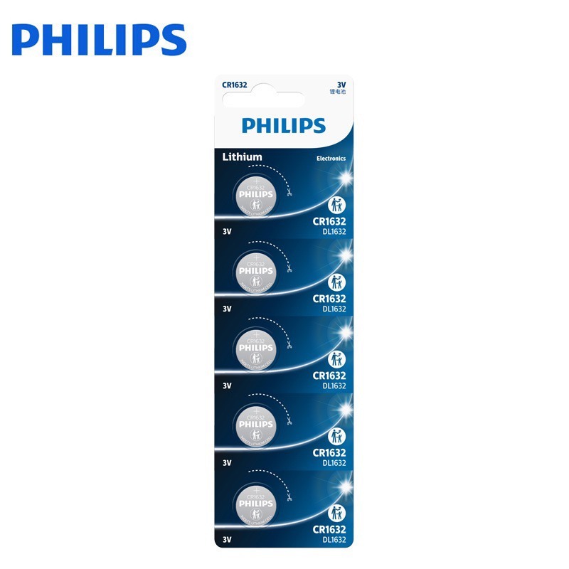 Philips CR1632 ถ่านรีโมท Lithium 3V 5 ก้อน หรือ 1 ก้อน ของใหม่ ของแท้