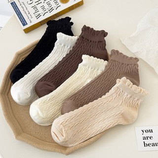 🌈ส่งจากไทย🧦ถุงเท้าลูกไม้ ถุงเท้าข้อสั้น สำหรับนักเรียน สไตล์ญี่ปุ่น เรโทร ระบายอากาศได้ดี ใส่สบาย