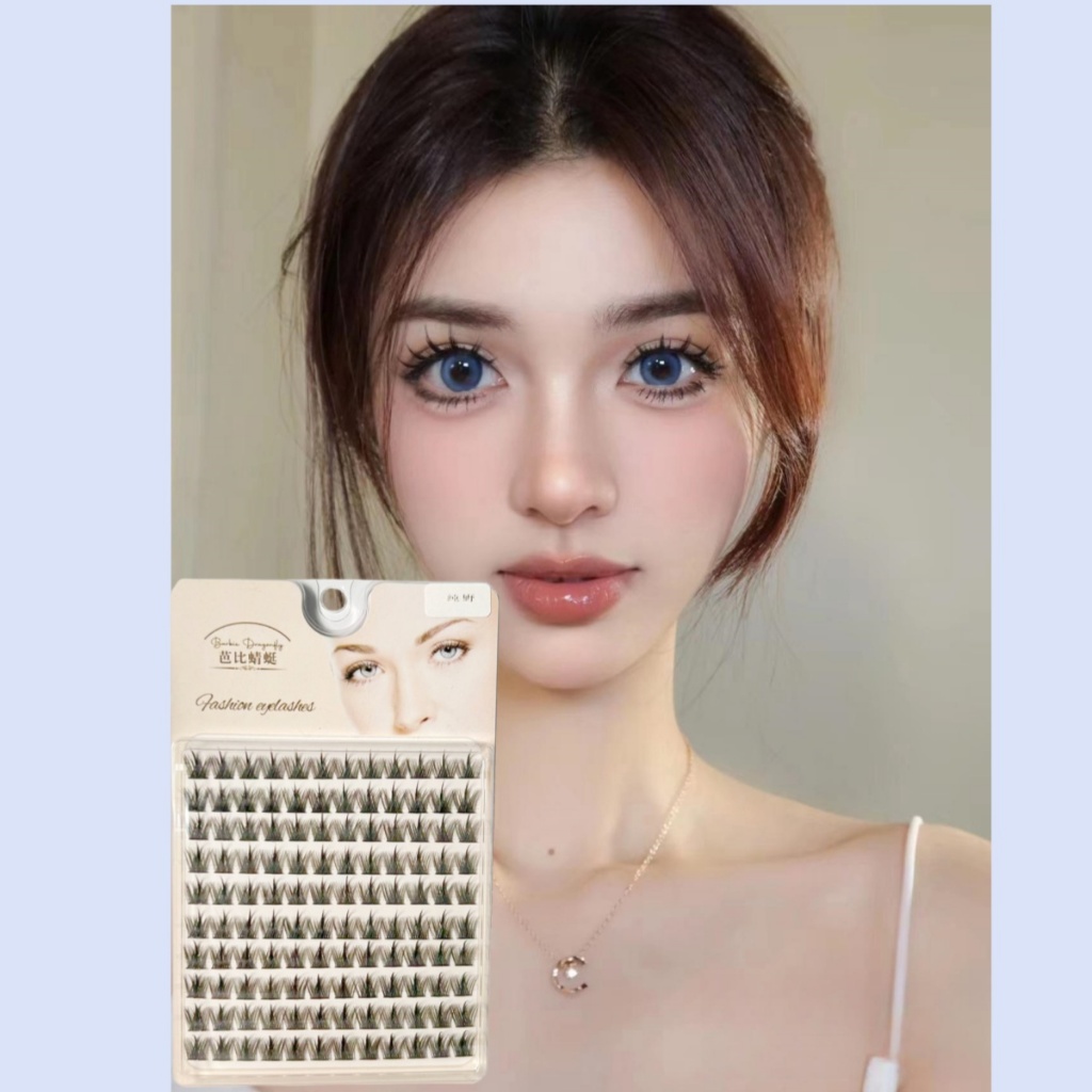 ขนตาปลอม แบบหนา ครึ่งเลือด สีดํา สไตล์ยุโรป อเมริกัน ขนตาช่อใหญ่ ติดข้างละ 3 ช่อ ติดง่าย สวยเร็ว ขนตา แบ๊ว น่ารัก พร้อม