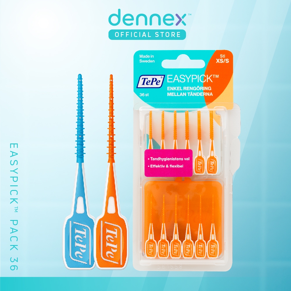 TePe Easypick ไม้จิ้มฟันซิลิโคน เทเป้ อีซี่พิค แพ็ค 36 ชิ้น By Dennex