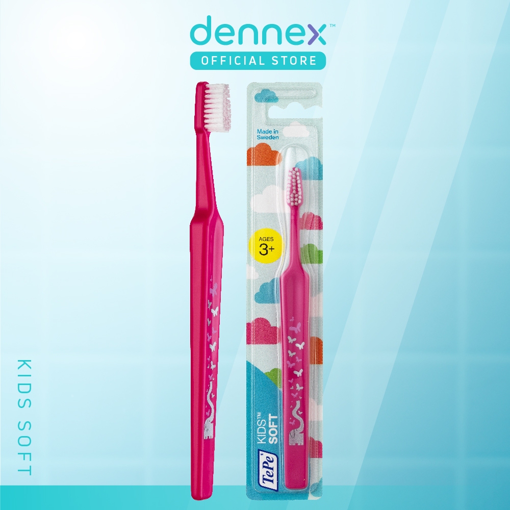 TePe KIDS Soft แปรงสีฟันเด็กขนนุ่ม สำหรับเด็กอายุ 3 ปีขึ้นไป เทเป้  by Dennex