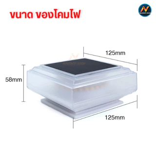 NEW📌โคมไฟหัวเสาโซล่าเซลล์ led ไฟติดผนัง ไฟตกแต่งสวน solar light กันน้ำ ทนแดด อุปกรณ์ครบชุด สว่างรอบทิศทาง